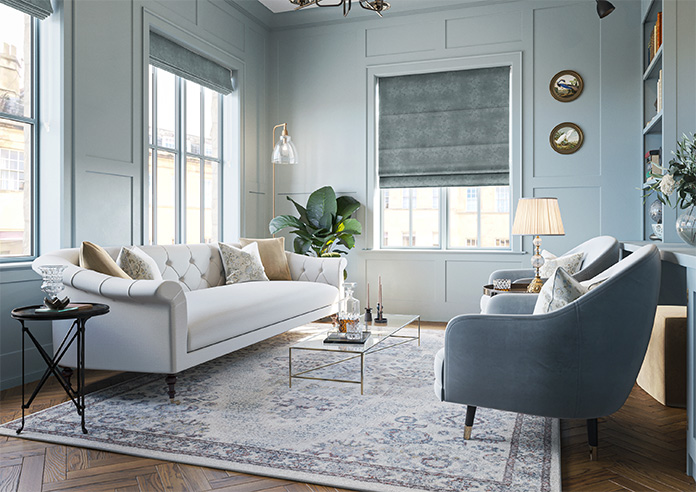 Florence Faux Suede, Mid Grey - Twist&Fit Roman Blind - Image 6